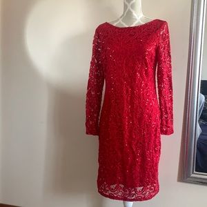 Sparkle cocktail red dress